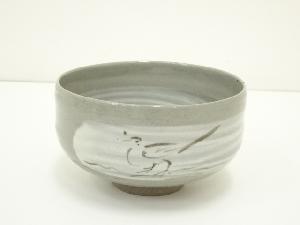 阿漕焼　刷毛目鳥絵茶碗